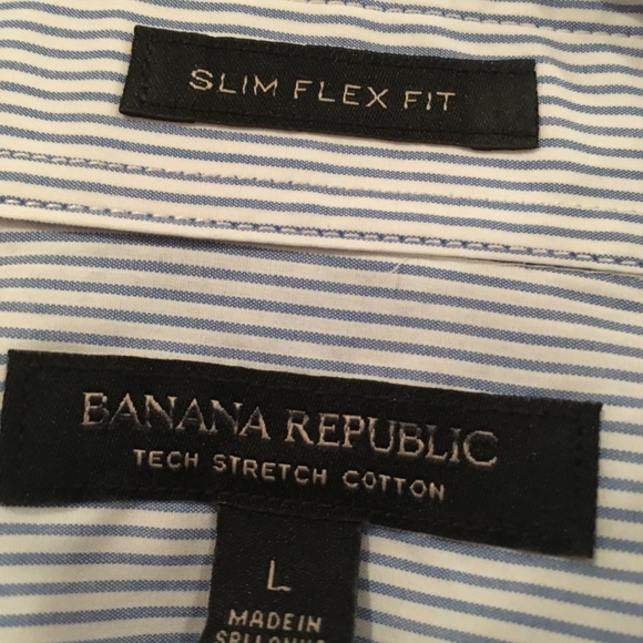NWOT Banana Republic striped, Slim Fit Shirt - Picture 2 of 5